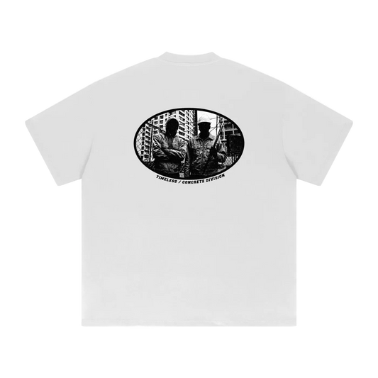 "Concrete Division" (Rückseite bedruckt) - Oversized Timeless Tee