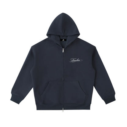 "Script" - Timeless Zipper