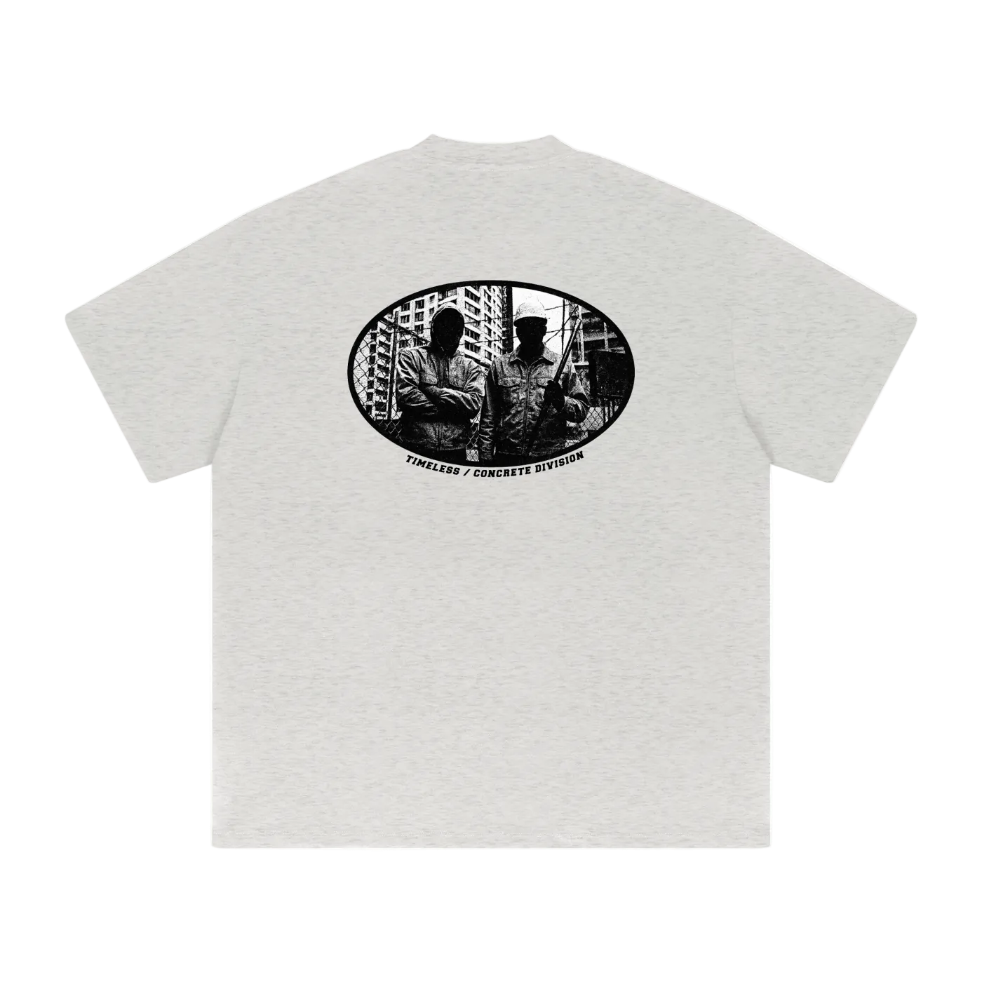 "Concrete Division" (Rückseite bedruckt) - Oversized Timeless Tee