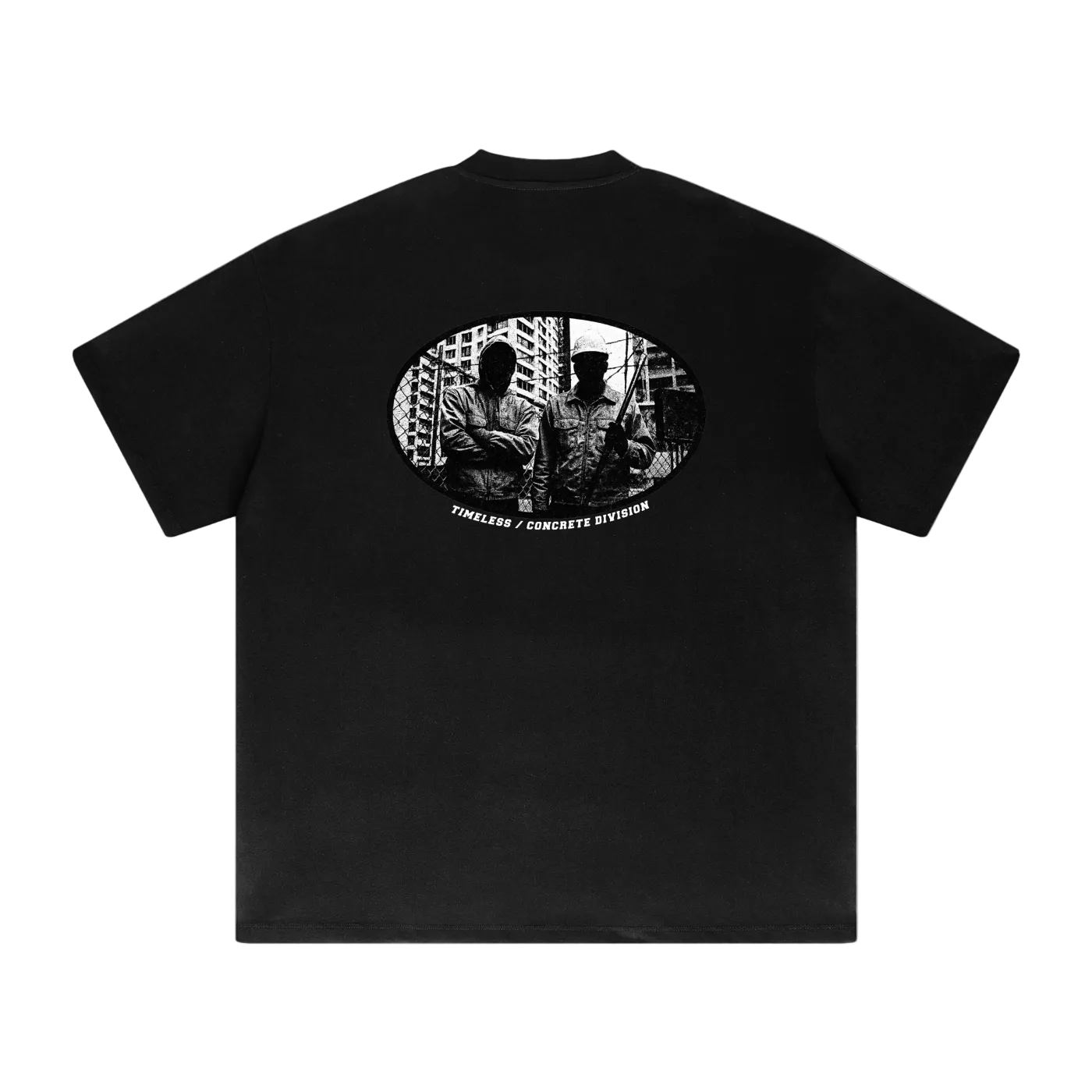„Betondivision“ (rückseitig bedruckt) – Oversized Timeless T-Shirt