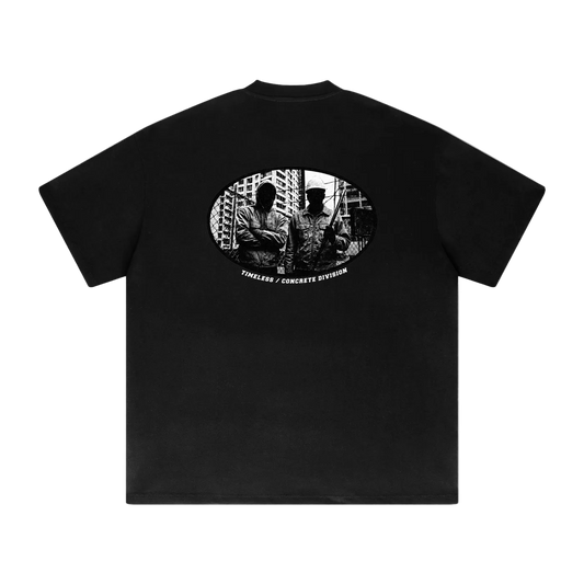 „Betondivision“ (rückseitig bedruckt) – Oversized Timeless T-Shirt