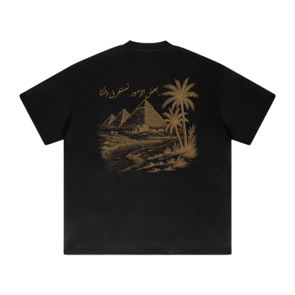 "Manches braucht Zeit" (rückseitig bedruckt) - Oversized Timeless T-Shirt